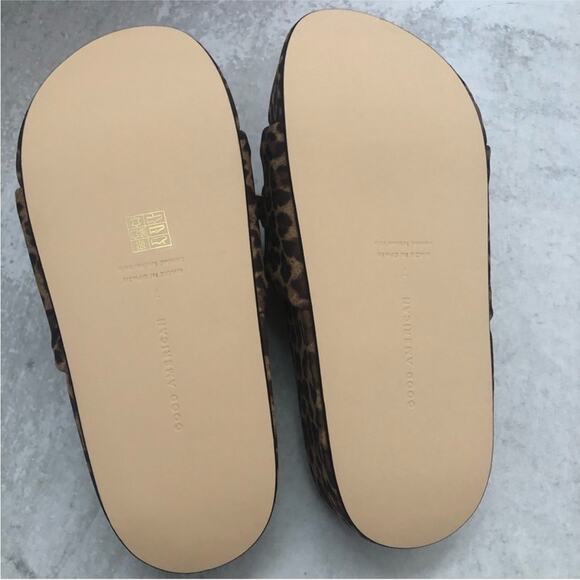 Good American Leopard Chain Platform Slide Sandal NEW - Picture 7 of 9